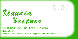 klaudia weitner business card